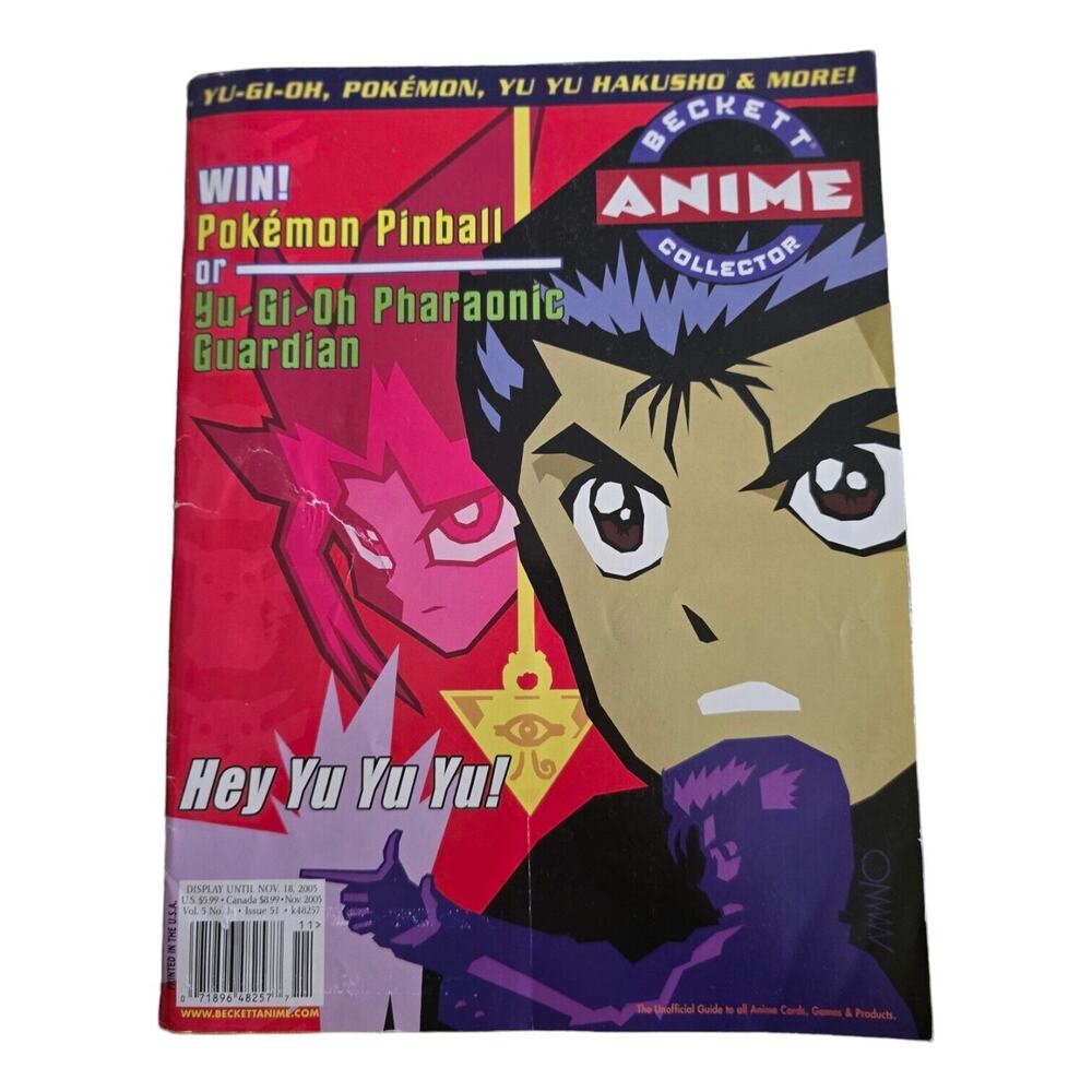 Beckett Anime Collector Mag Volume 5 Number 11 Issue 51 Nov 2003 Yugioh Pokemon